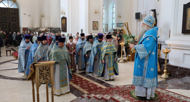 В праздник Благовещения Пресвятой Богородицы и день памяти преподобного Саввы Нового правящий архиерей Валуйской епархии молитвенно отметил день своего тезоименитства