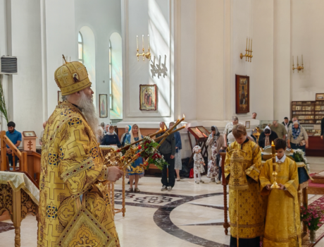 В день празднования перенесения мощей святителя и чудотворца Николая из Мир Ликийских в Бар Преосвященнейший епископ Валуйский и Алексеевский Савва совершил Божественную Литургию в Свято-Николаевском кафедральном соборе города Валуйки